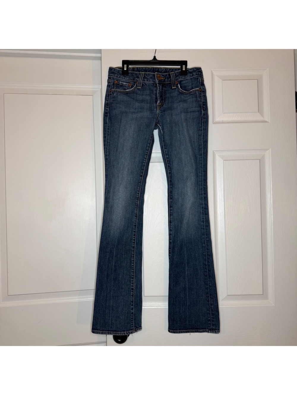Y2K Vintage Lucky Brand Low Rise Dark Wash Straight Leg Long Inseam Jean Women 4